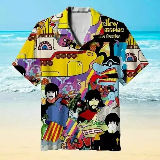 The Beatles Hawaiian Beach Shirt Unisex Adults