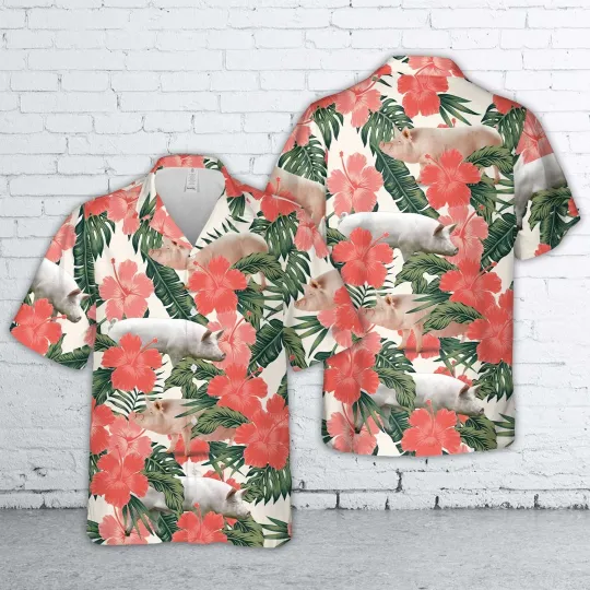 Discover Yorkshire Pig Hawaiian Shirt