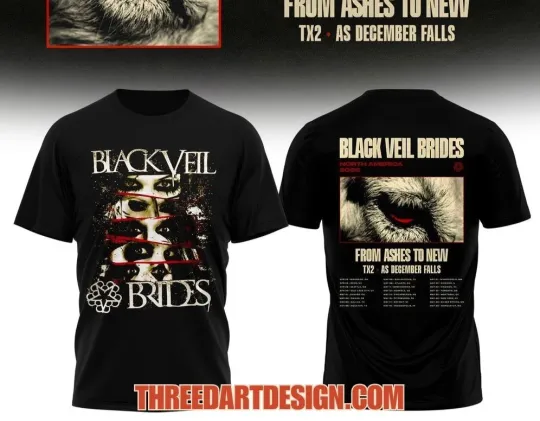 Discover Black Veil Brides From Ashes To New Tour AOP 3D T-Shirt