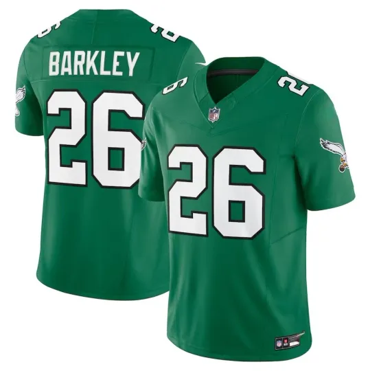 Discover Youth Eagless #26 Saquon Barkley Kelly Green Alternate Vapor F.U.S.E. Jersey