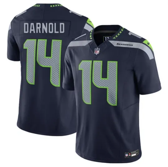 Discover Men's #14 Sam Darnold Navy 2024 F.U.S.E Vapor Jersey