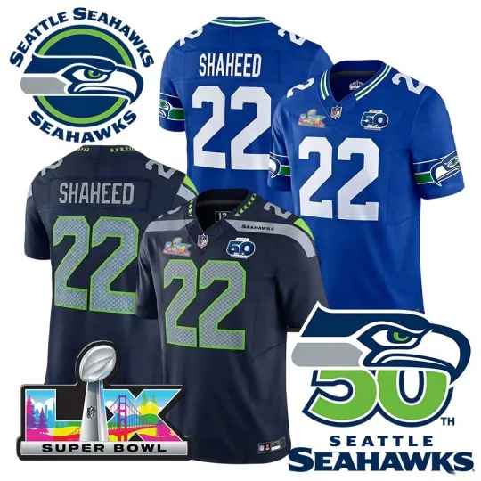 Discover Men's Rashid Shaheed Super Bowl LX Jersey