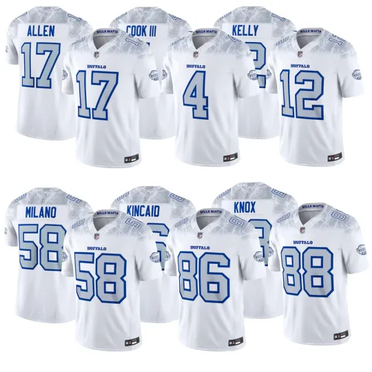 Discover Men's/Youth Billss 2025 Rivalries White  Player Game Jersey