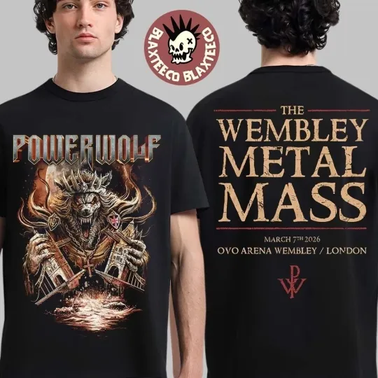 Discover Powerwolf London UK 2026 Tour At Arena Wembley On March 7 2026 T-Shirt