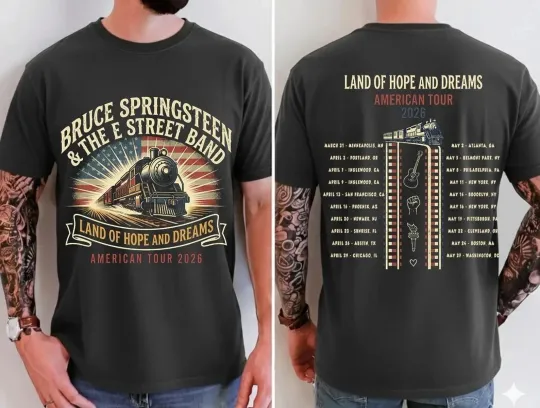 Discover Bruce Springsteen E Street Band American Tour 2026 T-shirt or hoodie