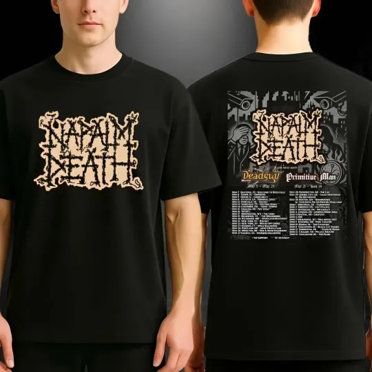 Discover Napalm Death North America Tour 2026 Two Side T-Shirt VK10018