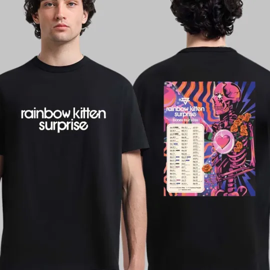 Discover Rainbow Kitten Surprise Bones Tour 2026 Unisex T-shirt