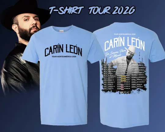 Discover Carin Leon Tour Norteamérica 2026 T-Shirt, Mexican Singer Concert Tee
