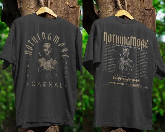 Discover Nothing More Carnal Nature Tour 2026 Band T-Shirt