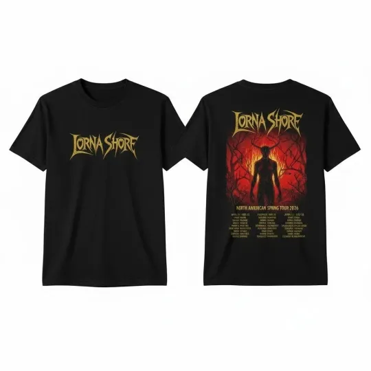 Discover Lorna Shore North American Spring Tour 2026 Black Graphic T-Shirt