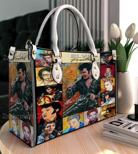 Discover Elvis Presley Leather Handbag, Elvis Presley Shoulder Bag, Personalized Vintage Crossbody Bag, Top Handle Bag
