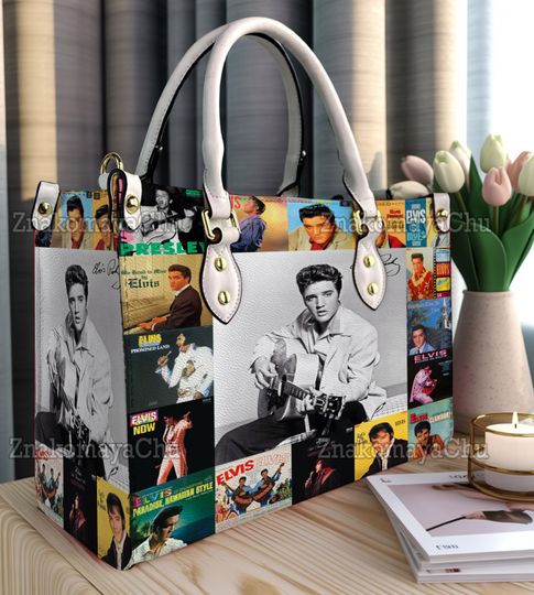 Discover Elvis Presley Leather Handbag, Elvis Presley Shoulder Bag, Personalized Vintage Crossbody Bag, Top Handle Bag