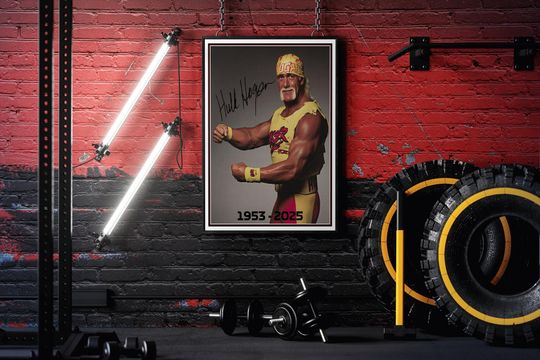 Hulk Hogan Signed Wrestling Entertainment Posters - Wrestling Fan Art Bundle