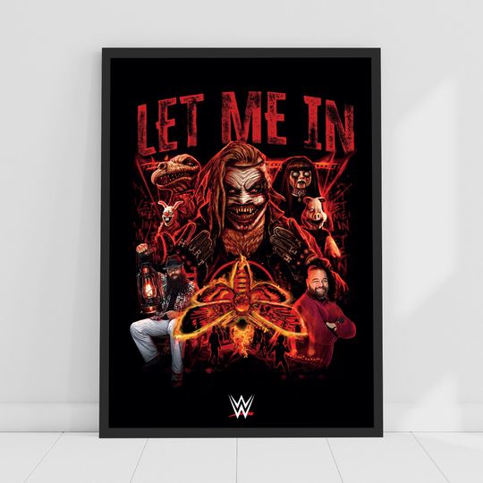 Wrestling Entertainment Print - Bray Wyatt Let Me In Red Collage Poster Wrestling Wall Art