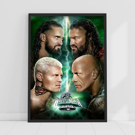 Discover WrestleMania XL Lightning Poster Wall Art - Premium Matte Vertical Poster