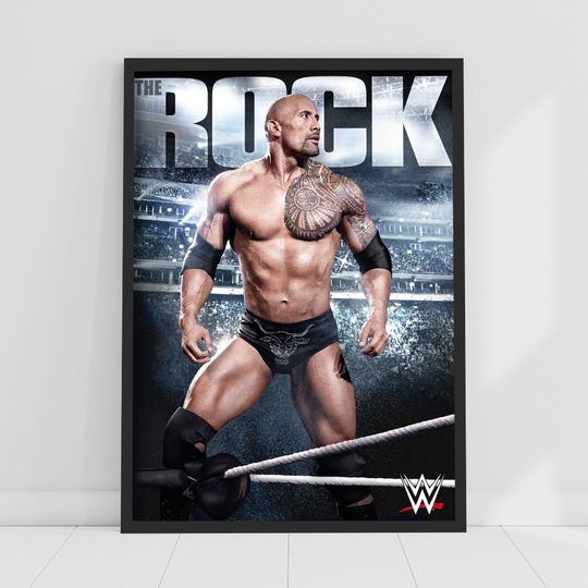 Discover Wrestling Entertainment Poster - The Rock in Ring Wall Art