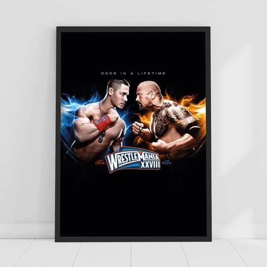Discover Wrestling Entertainment Print - Jo Cen The Rock Flames Poster Wall Art