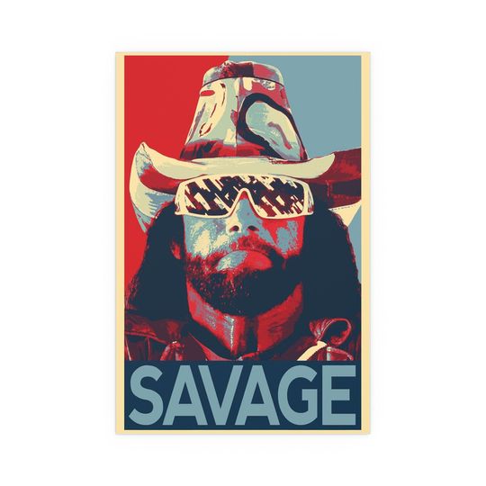 Discover Silk Poster, 80s Wrestling WWF Macho Man Poster, Indoor Outdoor Wall Art Decor, Retro Home Decor