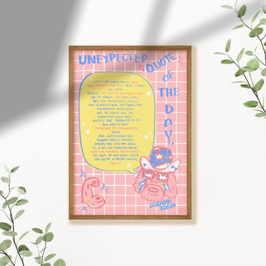 Discover Cute Macho Man Inspirational Quote Poster - Premium Matte Vertical Print