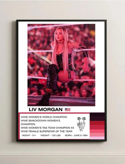 Discover Liv Morgan Wrestling Entertainment Vertical Poster