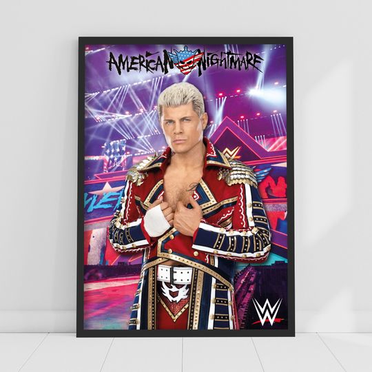 Discover Wrestling Entertainment Print - Cody Rhodes Crowd Poster Wrestling Wall Art
