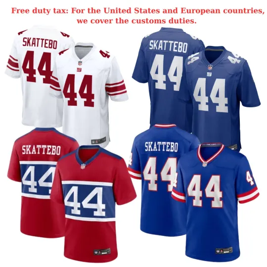 Discover Cam Skattebo #44 MEN Jersey /White/Red/Classic
