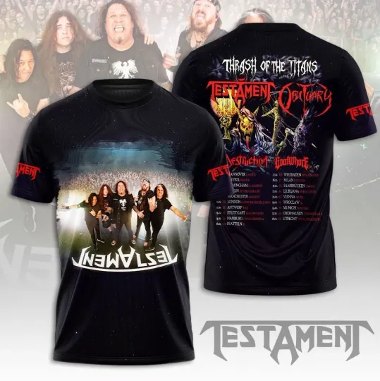 Discover Testament Thrash of the Titans 3D AOP T-Shirt