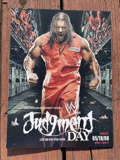 Discover Judgment Day Triple H Prison WWF Wrestling Poster - Premium Matte Vertical