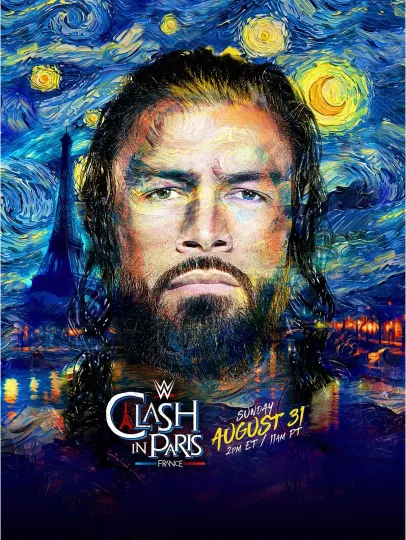 Discover Wrestling Entertainment 2025 Clash in Paris Vertical Poster