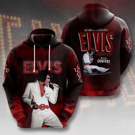 Discover Elvis King 3D Hoodie, Elvis Presley Hoodie, Rock And Roll Music Shirt