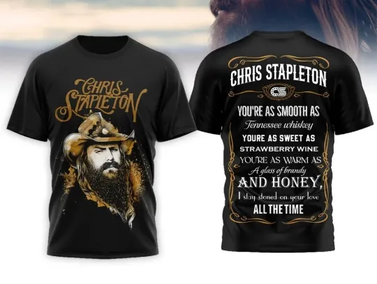 Discover Chris Stapleton Country Music Tennessee Whiskey 3D T-Shirt