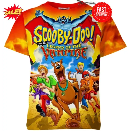 Scooby-Doo Legend of the Vampire 3D T-Shirt, Halloween Scooby-Doo T-Shirt