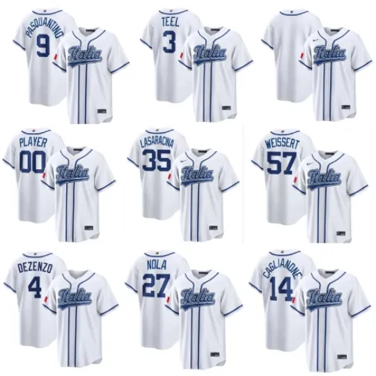 Discover MEN'S Italy White 2026 World Classic Home Stadium Stitched Jersey