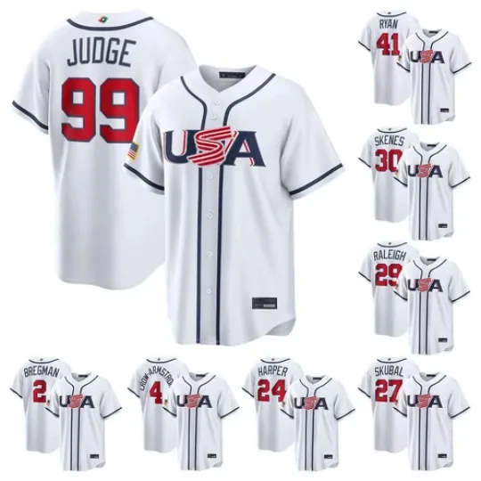 Discover Men's USA Baseball White 2026 World Baseball Classic Stitched Jersey