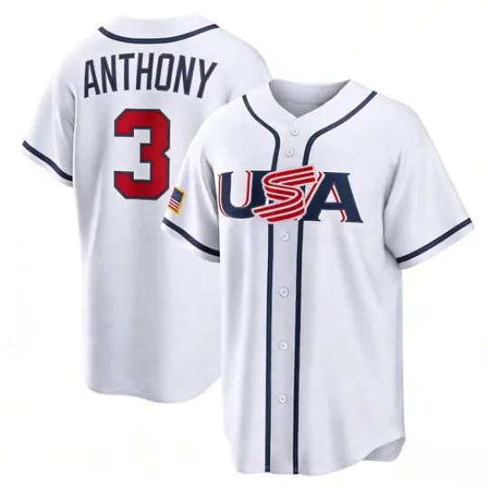 Discover Men's USA Roman Anthony White 2026 World Baseball Classic Stitched Jersey