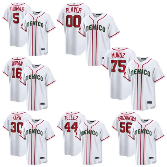 Discover Men / Youth Mexico Baseball 2026 World Baseball Classic Road Stadium Jersey