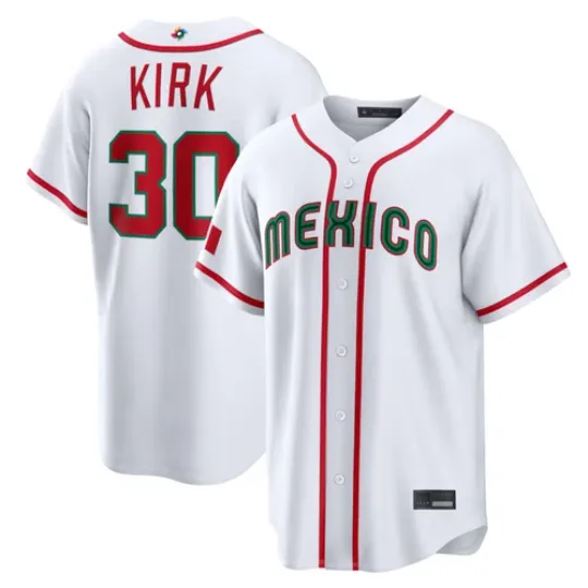 Discover Men's Mexico Baseball Alejandro Kirk White 2026 World Baseball Stitched Jersey