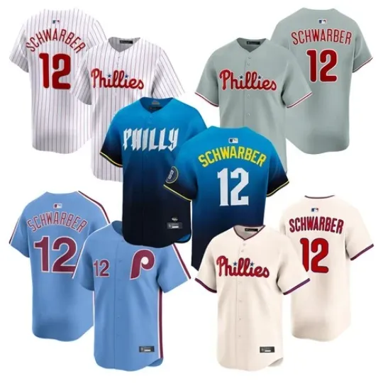 Discover Men's Philadelphia Philliess #12 Kyle Schwarber Limited Player Printed Jersey