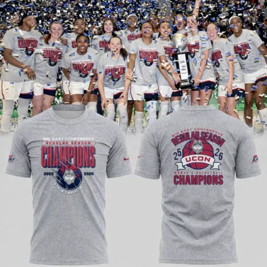 Discover UConn Huskies Women’s Basketball 2026 Champions Sport Grey T Shirt S-3XL