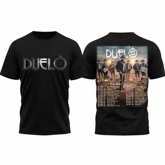 Discover Grupo Duelo, Gravedad Tour 2026 across the USA - All Over Shirt, S to 5XL