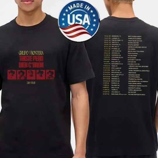 Discover Grupo Frontera USA 2026 Tour 2Sided T-Shirt Full Size S-5XL