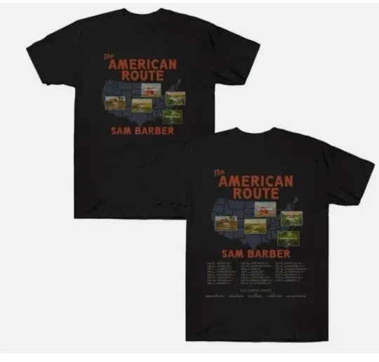 Discover Sam Barber American Route Tour 2026 Modern Country Band T-Shirt S-5XL