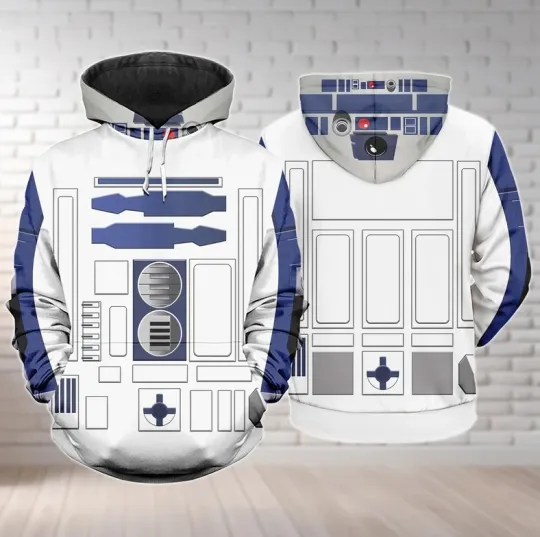 R2D2 Star Wars 3D Hoodie Cosplay Costume