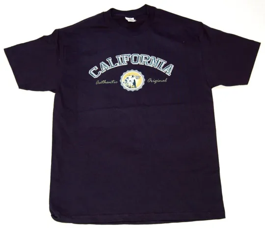 Discover Men's California State Authentic Original Cotton T-Shirt - Navy