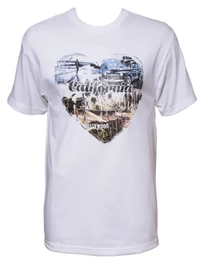 Discover Men's California Love Heart Short-Sleeve T-Shirt