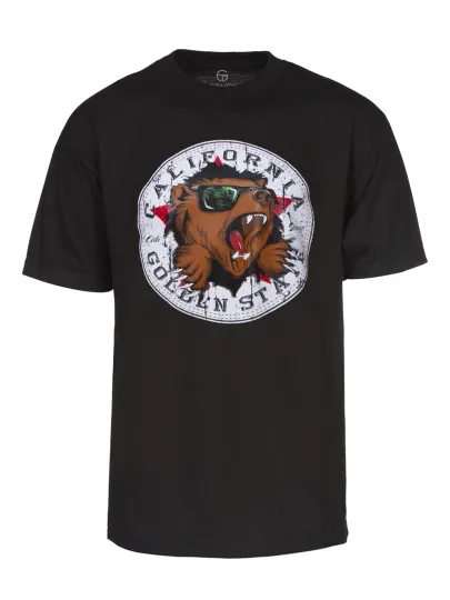 Discover Men's California Cool Bear Black Short-Sleeve T-Shirt