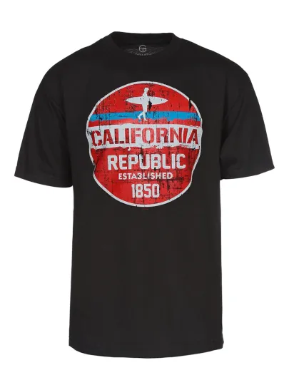Discover Mens Short-Sleeve Men's California Republic Established 1850 Black T-Shirt