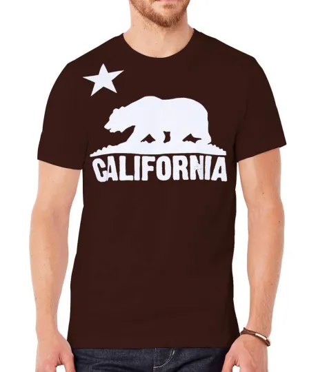 Discover Mens Short-Sleeve Men's California Bear Logo Black T-Shirt