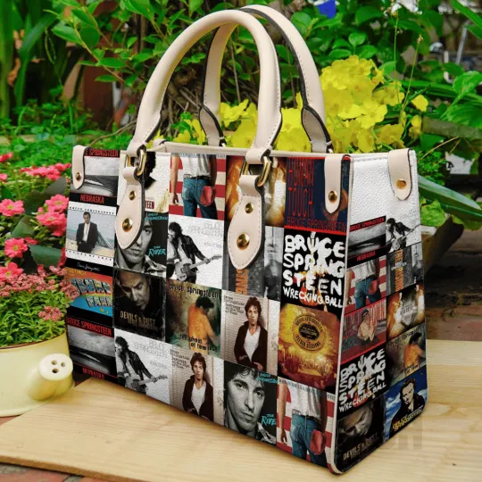 Bruce Springsteen Leather Handbag for Women, Gift for Fans, Shoulder Bag