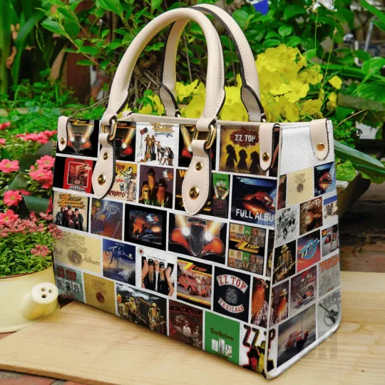 Discover ZZ Top band Leather Handbag,Women Gift for Fan ZZ Top band Shoulder Bag
